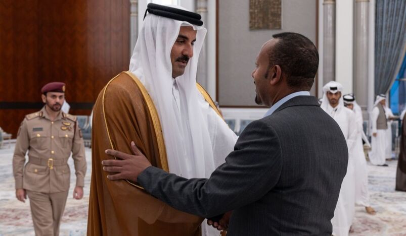 HH the Amir Meets Ethiopian Prime Minister During Qatar's National Mourning